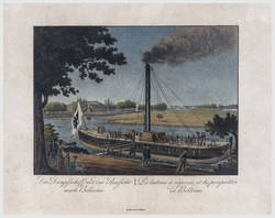 Das Dampfschiff mit der Aussicht/nach Bellevue/Le bateau à vapeurs, et la perspective/de Bellevue
