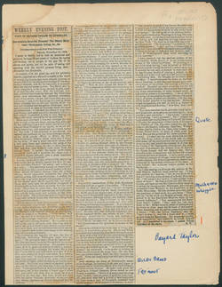 Weekly Evening Post (25.11.1856): Visit of Bayard Taylor to Humboldt;