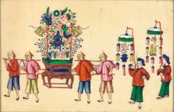 Malerei eines chinesischen Hochzeitszuges