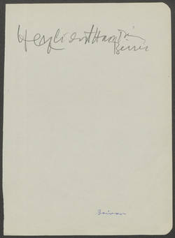 Autogramm. Hans Beirer