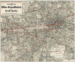 WESTERMANN PLAN VON BERLIN  Linienführung der Elite-Rundfahrt durch Groß-Berlin