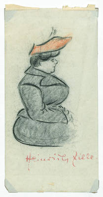 Frau mit rotem Hut