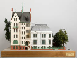Modell der Häusergruppe Fasanenstraße 24-25