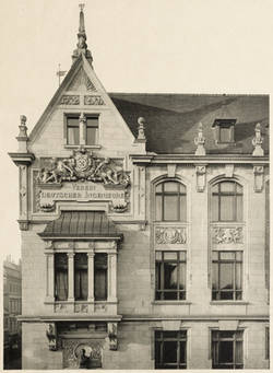 Geschäftshaus des Vereins deutscher Ingenieure in Berlin, Charlottenstraße 43, Ecke der Mittelstraße.;
