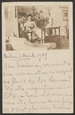 Postkarte an Cornelie Richter von Laquiche