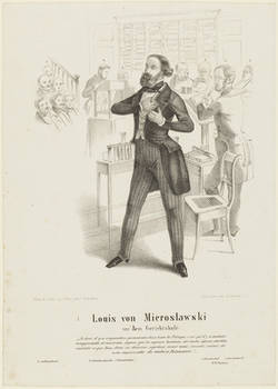 "Louis von Mieroslawski/ vor dem Gerichtshofe"