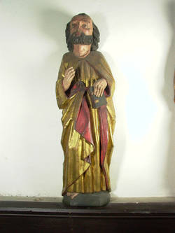 Apostel Petrus (?), Figur vom Hochaltar der Marienkirche in Berlin