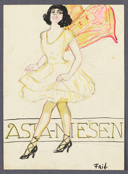 Modezeichnung: "Asta Nielsen"