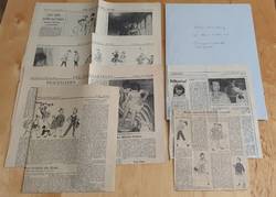 Zeitungsausschnitte aus dem Tagesspiegel mit Zeichnungen von Ruth Döring