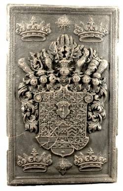 Ofenplatte mit Wappen der Kur-Brandenburg, um 1690
