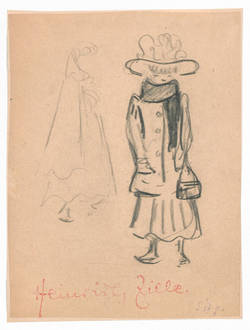 Frau mit Hut und Schal