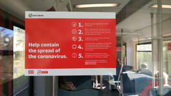 "Anweisungen zum Verhalten in der S-Bahn zur Zeit der Corona-Pandemie"