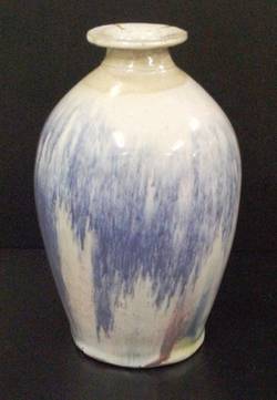 Vase, dreifarbig glasiert