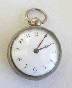 Taschenuhr des Henry Ploughstairt vom Londoner Uhrmacher James Thorne;