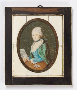 Porträtminiatur Frau von Marschall, geb. v. Vreech;