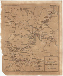 Karte der sämtlichen von Berlin ausgehenden und der damit in Verbindung stehenden Eisenbahnen.
