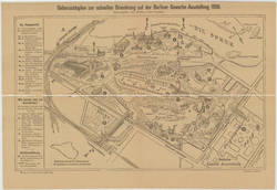 Übersichtsplan zur schnellen Orientirung auf der Berliner Gewerbe-Ausstellung 1896.;