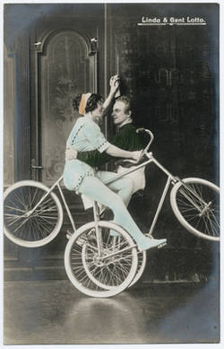 Linda & Gent Lotto. Fahrradäquilibristen