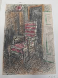Stuhl im Atelier, um 1955