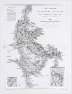 Carte itinéraire du Cours de l´Orénoque, de l'Atabapo, du Casiquiare et du Rio Negro;