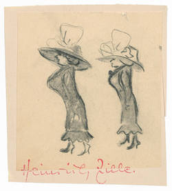 Zwei Frauen mit großen Hüten