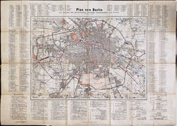 Plan von Berlin mit Angabe der militärischen Gebäude, Dienststellen und Plätze.;