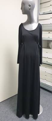 Schlichtes bodenlanges Kleid in Schwarz