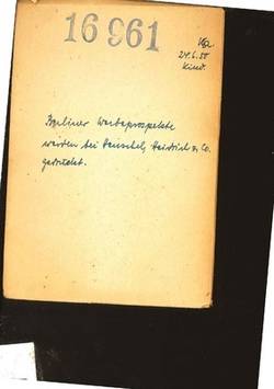 Berliner Werbeprospekte werden bei Henschel, Heinrich & Co. Gedruckt.;