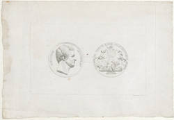 Entwurf für eine Medaille auf Alexander v. Humboldt;