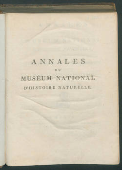 Annales du Muséum National... - 1 Falttab. -
T.2