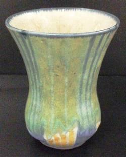 Vase, grün-blau glasiert