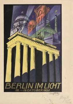 Entwurf 2 zum Plakat für "Berlin im Licht/ 16.-19. Oktober 1928"
