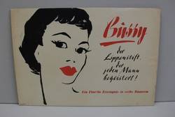 Werbeschild für den "Bussy" Lippenstift von Florida