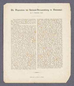 "Die Deputation der National-Versammlung in Sanssoci am 2. November 1848."