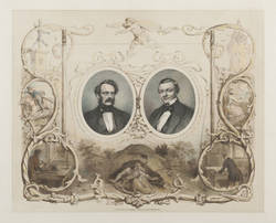 Doppelporträt : Werner von Siemens,  Ingeneur, Industrieller und Johann Georg Halske, Mechaniker, Mitbegr. der Telegraphenbauanstalt Siemens & H. in Berlin (1847).;