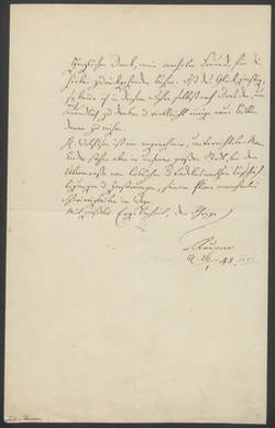 Friedrich von Raumer, Brief;