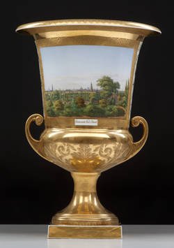 Krater-Vase mit Vedutenmalerei, Nord-Ost Ansicht von Berlin;