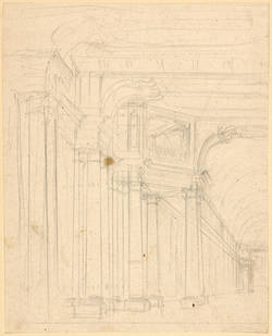 Barocke Säulen für Saal, Detail;