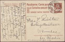 Postkarte von Constanze Josephine Mathilde Wilhelmine Helene Gräfin von Harrach an Cornelie Richter