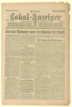 Artikel zu Friedensverhandlungen, Besetzung des Elsaß, der deutschen Flotte usw.