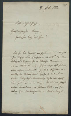 Briefe von Philipp Karl Buttmann u.a. an Friedrich Wilhelm III und Wilhelm von Humboldt