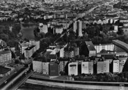 Berlin-Charlottenburg. Blick vom Funkturm auf den Lietzensee