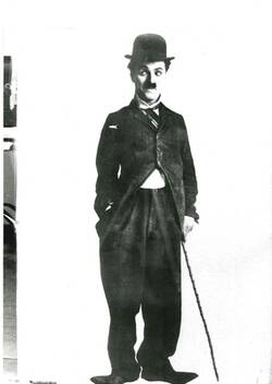 o.T., Plakat Charlie Chaplin im Kino Bellevue 