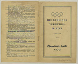 DIE BERLINER VERKEHRSMITTEL während der Olympischen Spiele 1936