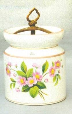 Teedose, Deutsche Blumen;