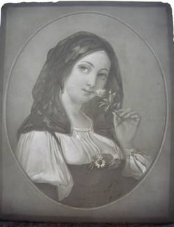 Lithophanie, Frauenporträt
