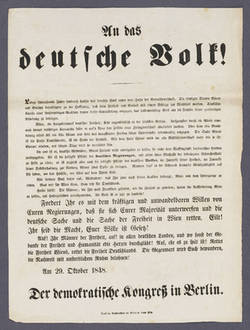 "An das deutsche Volk!" - Verlautbarung des Zweiten Demokratenkongresses