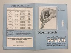 Prospekt für WEKA-Wundklammern;