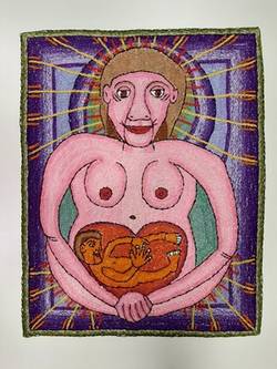 Stickbild "Andacht: Mutter und Kind", 1996