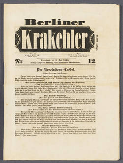 "Berliner Krakehler. - Nr. 12."